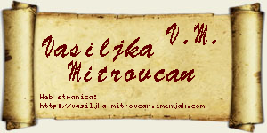 Vasiljka Mitrovčan vizit kartica
